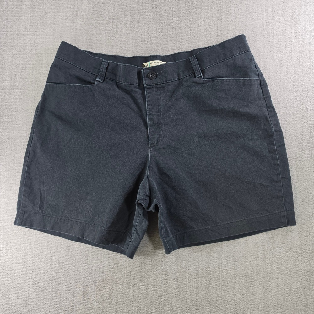 Lee Shorts Women 16 Medium Black Relaxed Straight Leg At The Waist 4951001